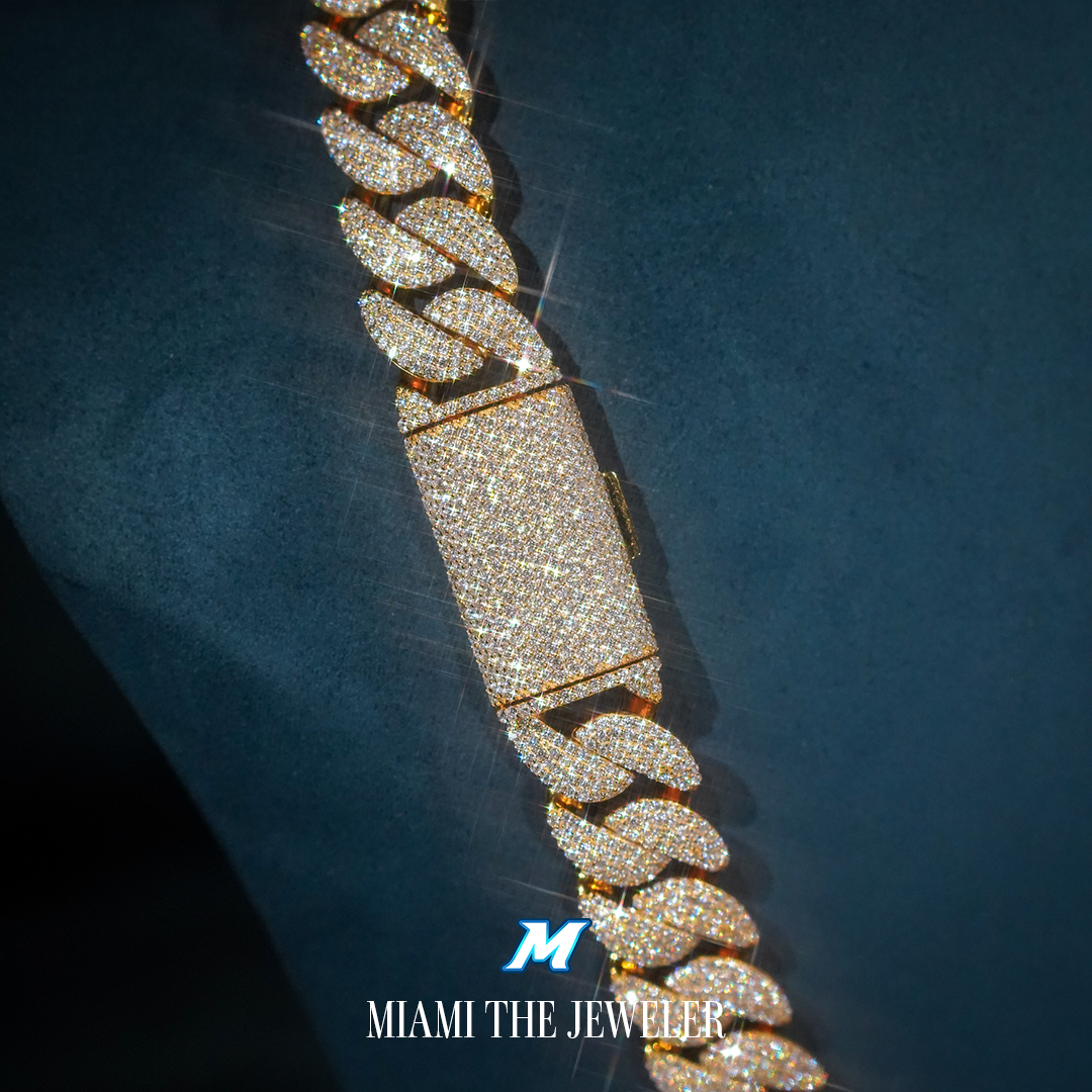 Moissanite Miami Cuban Chain [14mm] - Miami The Jeweler
