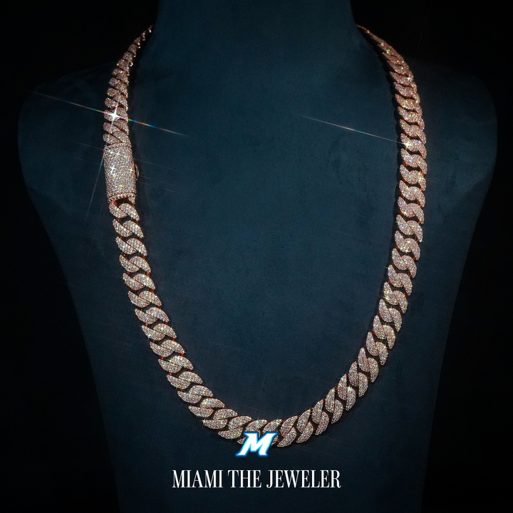 Moissanite Miami Cuban Chain [10mm] - Miami The Jeweler