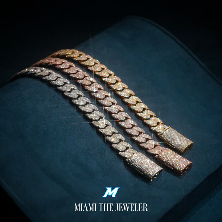 Moissanite Miami Cuban Chain [14mm] - Miami The Jeweler