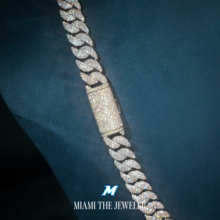 Moissanite Miami Cuban Chain [10mm] - Miami The Jeweler