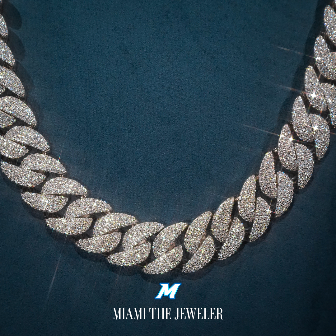 Moissanite Miami Cuban Chain [14mm] - Miami The Jeweler