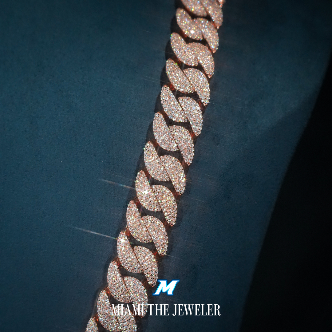 Moissanite Miami Cuban Chain [14mm] - Miami The Jeweler