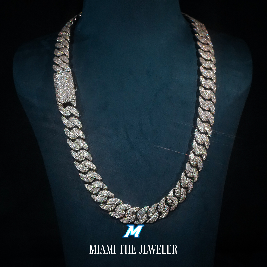 Moissanite Miami Cuban Chain [14mm] - Miami The Jeweler